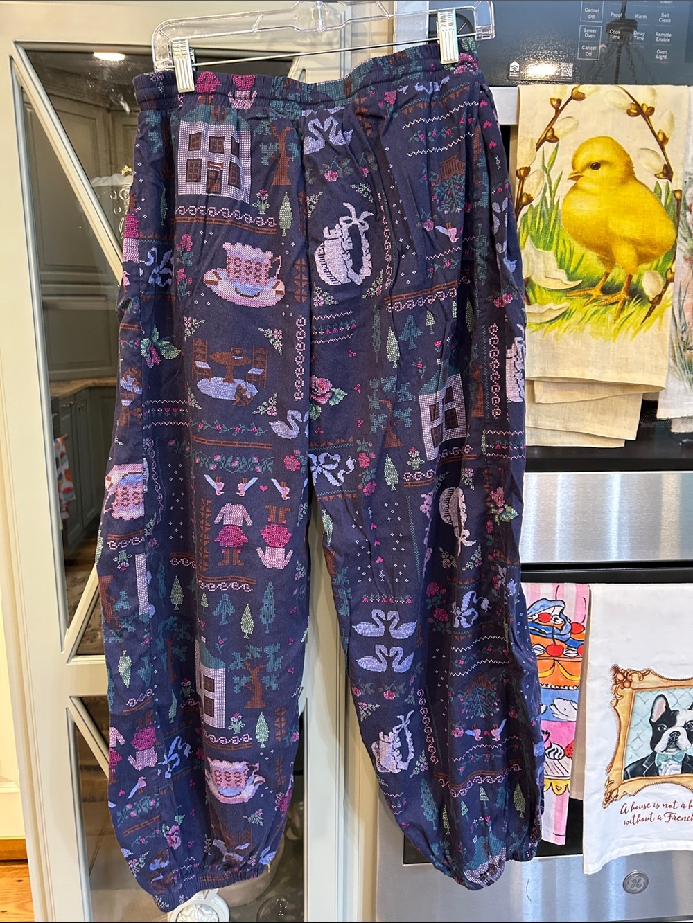 Urban Outfitters Navy Patchwork Print Joggers NWOT - Picture 5 of 6